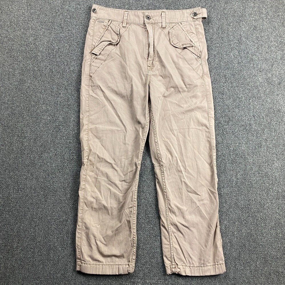 G Star Raw Pants Women's 27x30 Army City Mid Rise Boyfriend Straight Beige
